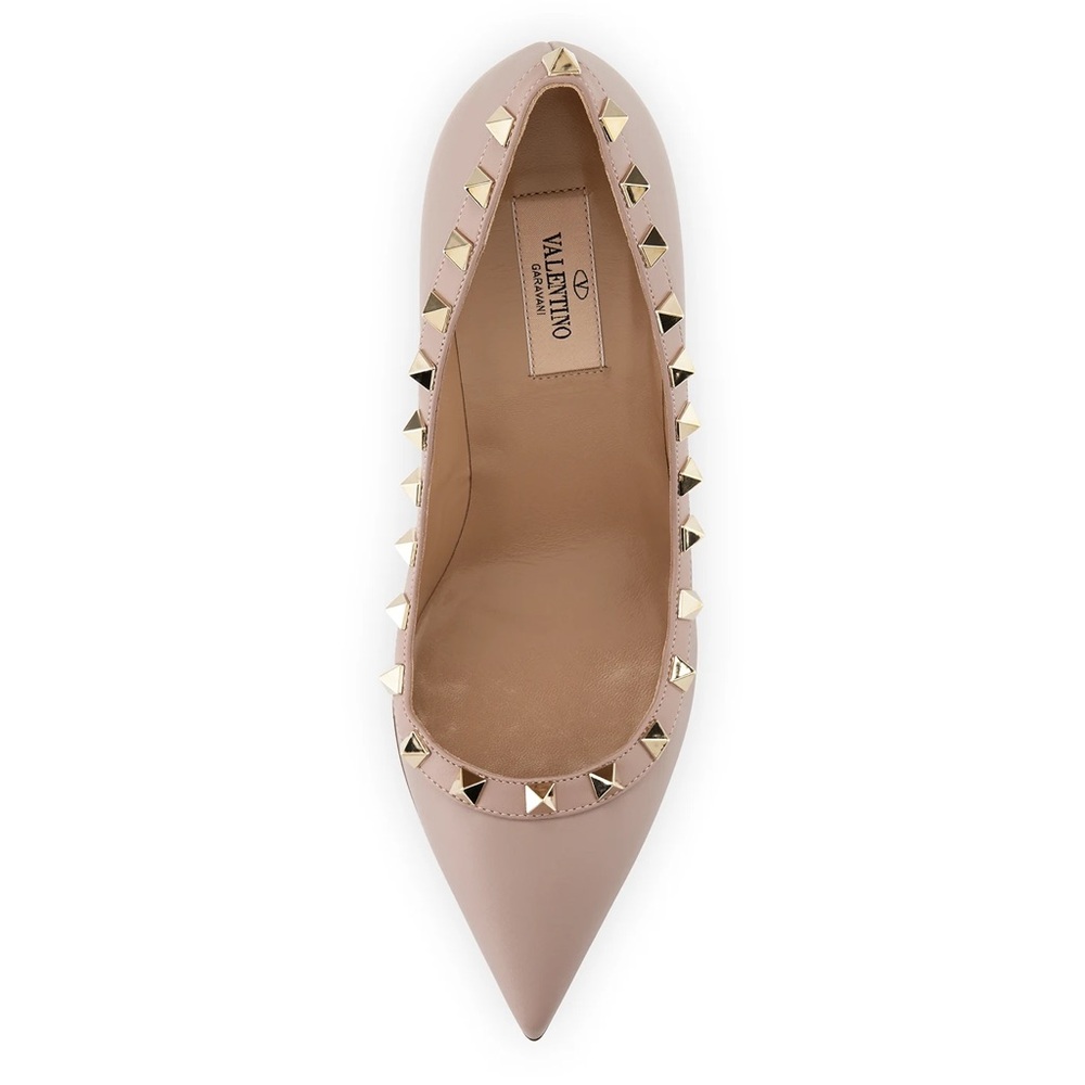 Leather Rockstud Heels